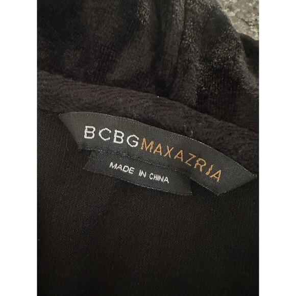 Y2K BCBG MaxAzria Black Velour beaded Track Jacket Sz M ‎ 2000s Mcbling - Picture 6 of 13